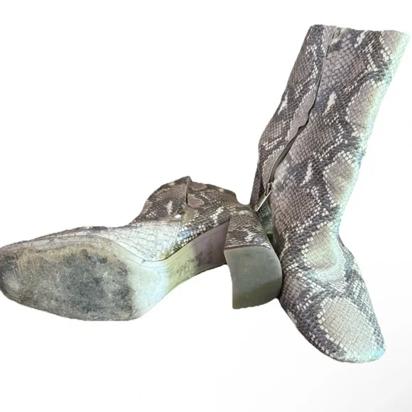 Sam Edelman Snake Print Ankle Boots - Picture 5 of 9